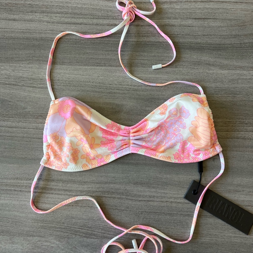 triangl swimwear Pink floral Bikini Top